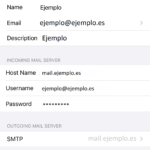 Editar configuracion cuenta iphone IMAP