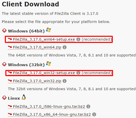 FileZilla Client Download