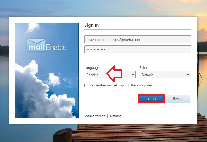 Acceso a MailEnable