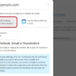 Configuración con Outlook, Gmail o Thunderbird